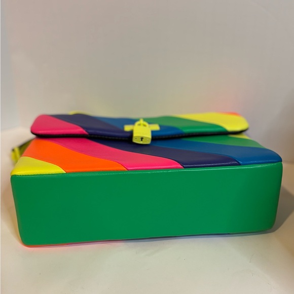 Kurt Geiger The Brixton Neon Rainbow Shoulder Bag - Picture 8 of 14